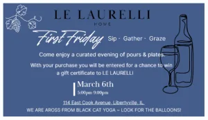 Advertisement by Le Laurelli promoting their First Friday 2026 specials.